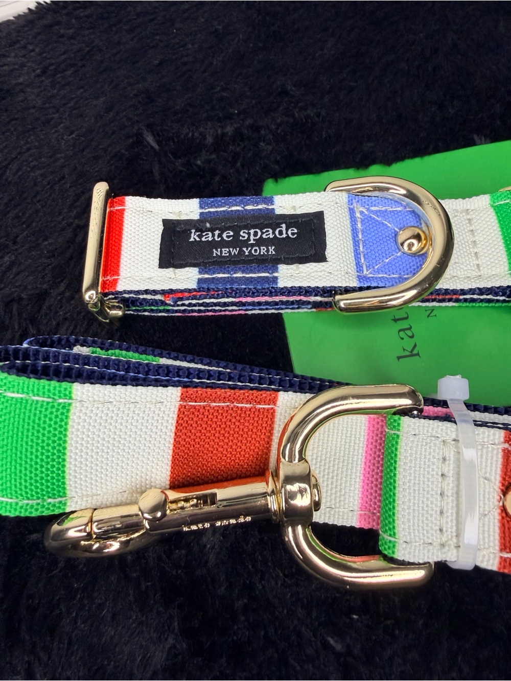 Kate Spade Striped Pet Leash and Collar Set - Multicolor - Picture 4 of 6